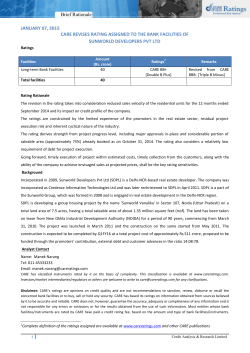 Annexure - CARE`s Ratings