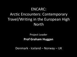 ENCARC: Arctic Encounters: Contemporary Travel/Writing in the