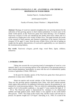 PAULOWNIA ELONGATA SY HU - ANATOMICAL AND CHEMICAL