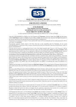 ESB EMTN Offering Circular 24 May, 2016