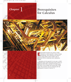 Chapter 1: Prerequisites for Calculus