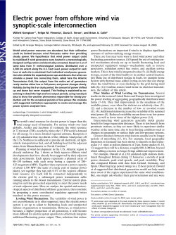 Electric power from offshore wind via synoptic