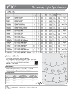 TCP LED Holiday Lights Specification