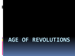 AGE OF REVOLUTIONS