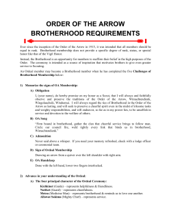 order of the arrow brotherhood requirements