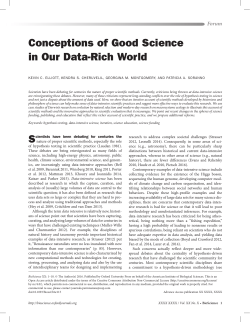 Conceptions of Good Science in Our Data-Rich