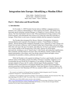 Muslim Integration into France: Estimating the Religious Barriers