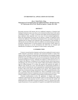 Environmental applications of enzymes