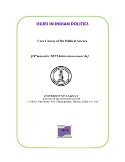 Issues in Indian Politics
