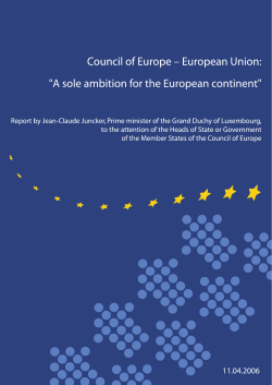 The Council of Europe and the European Union