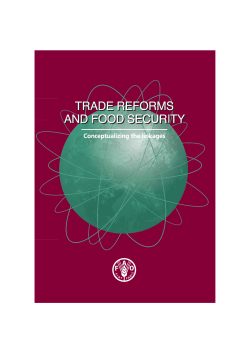 Trade Reforms and Food Security: conceptualizing the linkages