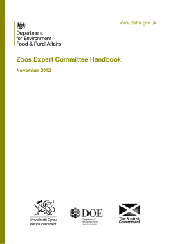Zoos Expert Committee Handbook - Department for Environment