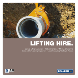 lifting hire. - Brandon Tool Hire