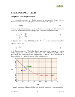 HYDRODYNAMIC FORCES