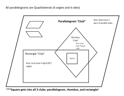 All parallelograms are Quadrilaterals (4 angles and 4 sides