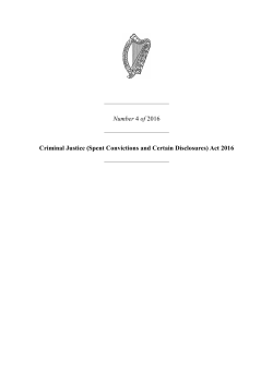 (Spent Convictions and Certain Disclosures) Act