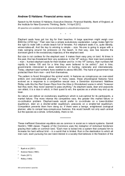 Andrew G Haldane: Financial arms races
