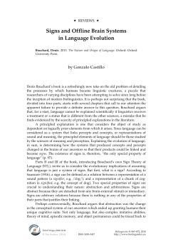 Signs and Offline Brain Systems in Language Evolution