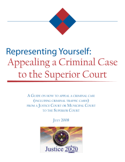 Appealing a Criminal Case to the Superior Court