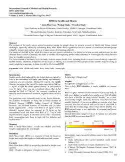 64 BMI for health and fitness