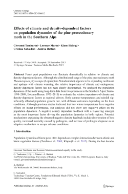 Effects of climate and density-dependent factors - e