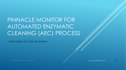Automated Enzymatic Cleaning Process