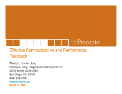 Effective Communication and Performance Feedback