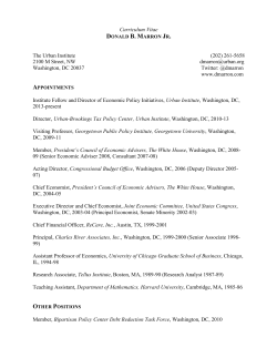 CV - Tax Policy Center