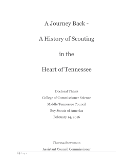 A History of Scouting in the Heart of Tennessee