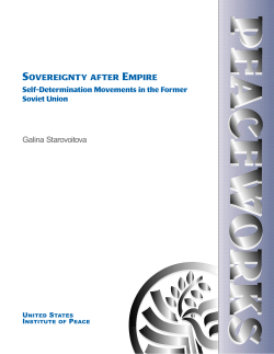 Self-Determination Movements in the Former Soviet Union