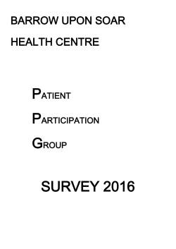 Patient Survey 2016 - Barrow Health Centre
