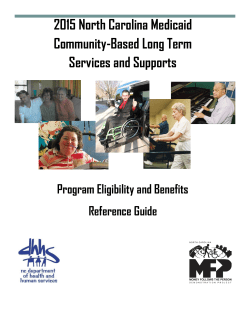 2015 North Carolina Medicaid Community