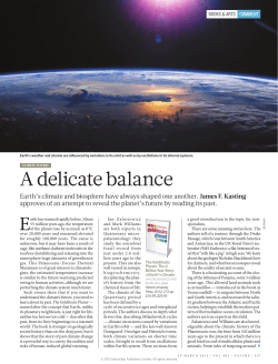 A delicate balance