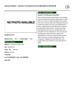 Historical Marker - America`s First Bessemer Steel Mill