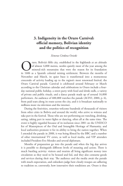 3. Indigeneity in the Oruro Carnival: official memory - SAS