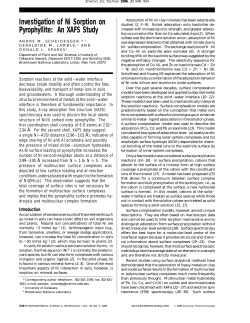 Investigation of Ni Sorption on Pyrophyllite: An XAFS Study