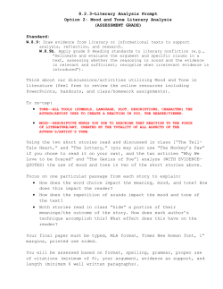 8.2.3—Literary Analysis Prompt Option 2: Mood and Tone Literary