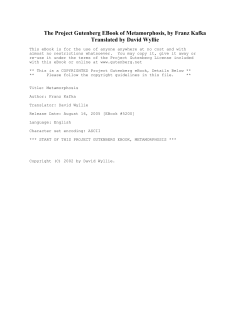 The Project Gutenberg EBook of Metamorphosis, by Franz Kafka