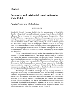 Possessive and existential constructions in Kata