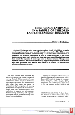 first-grade entry age in a sample of children labeled