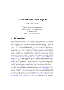 Data driven functional regions