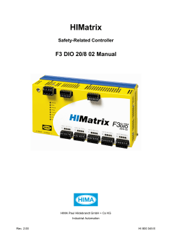 HIMatrix F3 DIO 20/8 02 Manual