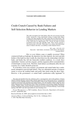 Credit Crunch Caused by Bank Failures and