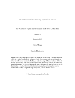 Cretan Zeus - Princeton University