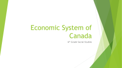 Canada`s Economic System - Mr. Schu`s Social Studies Page
