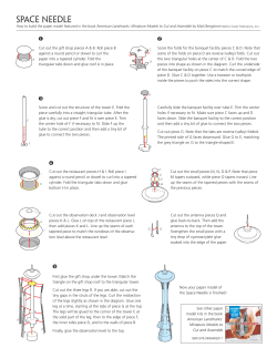 Space Needle Paper Model Instructions