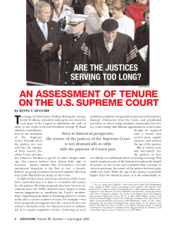 an assessment of tenure on the us supreme court