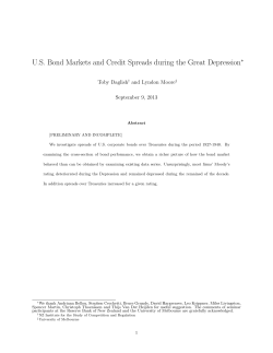 U.S. Bond Markets and Credit Spreads during the Great Depression