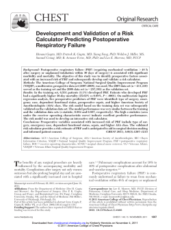 Postoperative Respiratory Failure Calculator