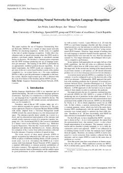 Sequence Summarizing Neural Networks for Spoken Language